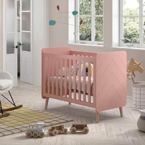 Vipack Kinderbett, (Made in Europe), m. LF 60x120cm, verst. Lattenboden, MDF lackiert, wahlweise 3 Farben