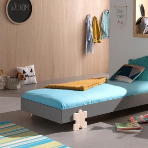 Vipack Kinderbett Modulo, Jugendbett, Einzelbett, Stapelbett mit Füßen in Puzzleoptik