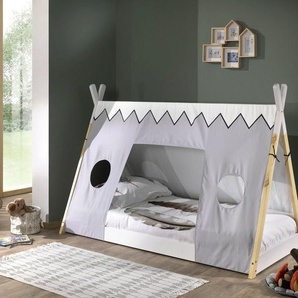 Vipack Kinderbett Tipi, mit Rolllattenrost und Zeltdach