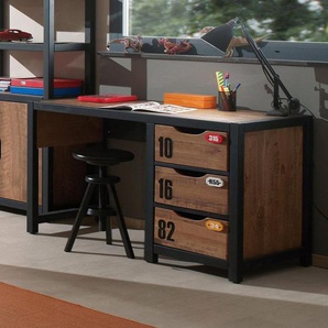 Vipack Kinderschreibtisch Alex (Made in Europe), Jugendschreibtisch, Schreibtisch im industrial Design