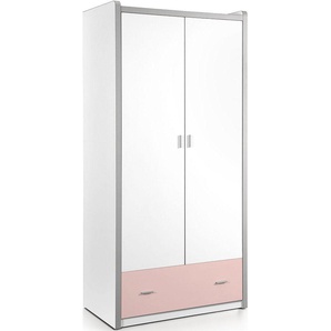 Kleiderschrank VIPACK Bonn Schränke Gr. B: 97 cm, 2 Türen, 2 St., rosa (weiß, rosa) Kleiderschränke
