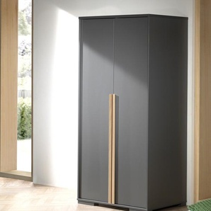 Kleiderschrank VIPACK London Schränke Gr. B/H/T: 98,5 cm x 195,2 cm x 56 cm, 2 St., grau (anthrazit) Kleiderschrank Drehtürenschrank Drehtürenschränke mit Melamin-Oberfläche und Soft-Close