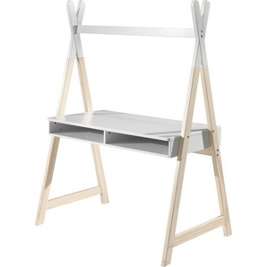 Vipack Schreibtisch Kiddy (Made in Europe), Ausgefallene Tipi Optik für den Schreibtisch, mit großer Arbeitsfläche
