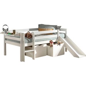 Vipack Spielbett Vipack Pino (Made in Europe), Niedriges Spielbett mit LF 90 x 200 cm, wahlweise mit Hängeregal