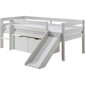 Vipack Spielbett Vipack Pino (Made in Europe), Niedriges Spielbett mit LF 90 x 200 cm, wahlweise mit Hängeregal