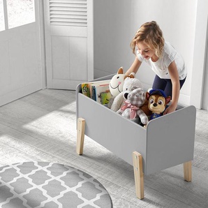 Spielzeugtruhe VIPACK Kiddy Aufbewahrungsboxen Gr. B/H/T: 80 cm x 48 cm x 39 cm, grau (hellgrau) Baby Kinderzimmerdekoration Aufbewahrungsboxen MDF-Oberfläche