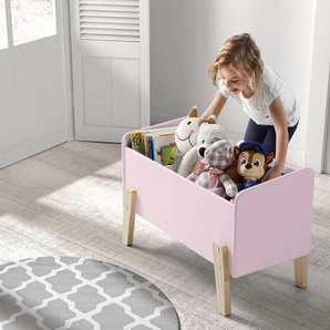 Spielzeugtruhe VIPACK Kiddy Aufbewahrungsboxen Gr. B/H/T: 80 cm x 48 cm x 39 cm, rosa Baby Kinderzimmerdekoration MDF-Oberfläche