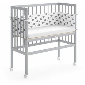 Vitalispa - Beistellbett Sophie, Grau, 94 x 90 cm 1 Seitenschiene
