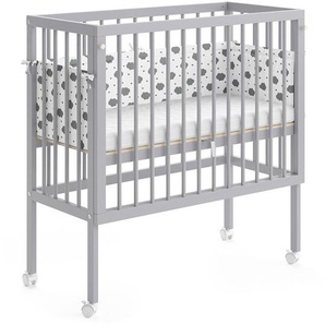 Vitalispa - Beistellbett Sophie, Grau, 94 x 90 cm 2 Seitenschienen