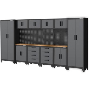 VITO Werkstatteinrichtungs-Set schwarz 16-teilig 395 x 50 x 200 cm