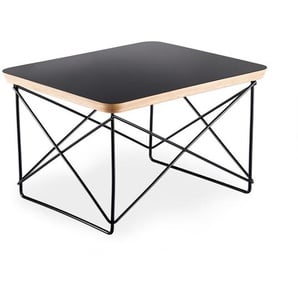 Vitra Beistelltisch Occasional Table LTR Platte schwarz, Designer Charles & Ray Eames, 25x39.2x33.5 cm