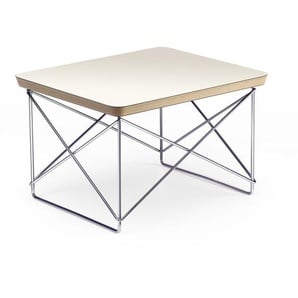 Vitra Beistelltisch Occasional Table LTR Platte HPL weiß, Designer Charles & Ray Eames, 25x39.2x33.5 cm