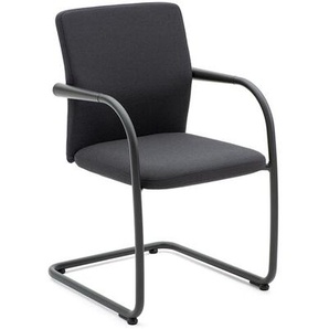 Vitra Besucherstuhl mit Armlehnen ID Visitor Soft grau, Designer Antonio Citterio, 86x55.5x57 cm