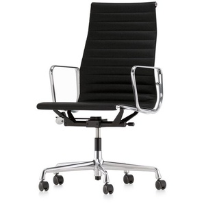 Vitra Bürodrehsessel Alu-Chair schwarz, Designer Charles & Ray Eames, 101-113x58.5x58-72 cm