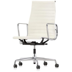 Vitra Bürodrehsessel Alu-Chair weiß, Designer Charles & Ray Eames, 101-113x58.5x58-72 cm