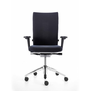 Vitra Bürodrehstuhl mit 2D-Armlehnen ID Soft L Sitz und Rücken Stoff schwarz, Designer Antonio Citterio, 102-120x70x52-76 cm