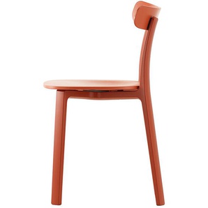 Vitra Stuhl All Plastic Chair backstein rot, Designer Jasper Morrison, 76x42.5x46 cm