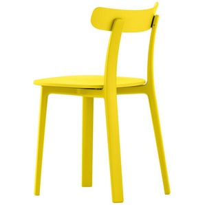 Vitra Stuhl All Plastic Chair butterblume gelb, Designer Jasper Morrison, 76x42.5x46 cm