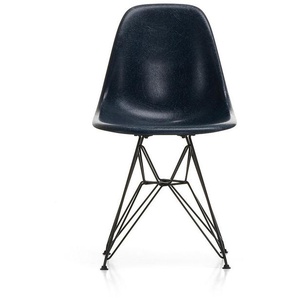 Vitra Stuhl Eames Fiberglass Side Chair  navy blue blau, Designer Charles & Ray Eames, 83x46.5x55 cm