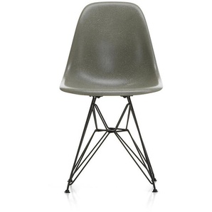Vitra Stuhl Eames Fiberglass Side Chair  raw umber schwarz, Designer Charles & Ray Eames, 83x46.5x55 cm