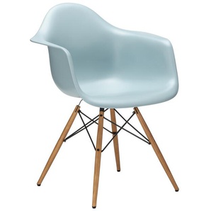 Vitra Stuhl Eames Plastic Armchair DAW 83x63x59 cm eisgrau, Gestell:  eichefarbig, Designer Charles & Ray Eames