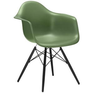 Vitra Stuhl Eames Plastic Armchair DAW 83x63x59 cm forest grün, Gestell: Ahorn schwarz, Designer Charles & Ray Eames