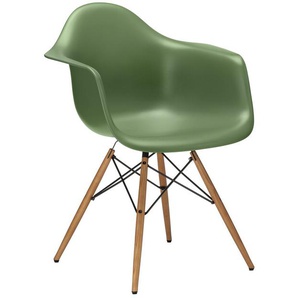 Vitra Stuhl Eames Plastic Armchair DAW 83x63x59 cm grün, Gestell:  eichefarbig, Designer Charles & Ray Eames