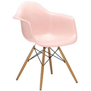 Vitra Stuhl Eames Plastic Armchair DAW 83x63x59 cm zartrosé rosa, Gestell: Ahorn, Designer Charles & Ray Eames