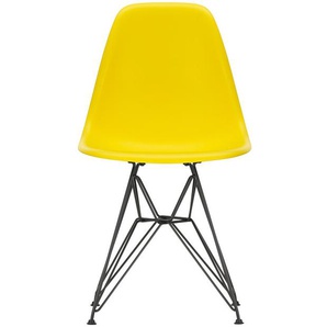 Vitra Stuhl Eames Plastic Side Chair , Gestell basic dark 83x46.5x55 cm schwarz, Gestell: schwarz beschichtet, Designer Charles & Ray Eames