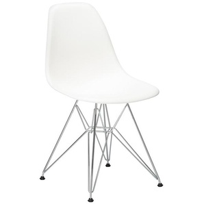 Vitra Stuhl Eames Plastic Side Chair  83x46.5x55 cm, Gestell: verchromt, Designer Charles & Ray Eames