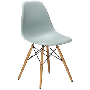 Vitra Stuhl Eames Plastic Side Chair RE 83x46.5x55 cm hellgrau, Gestell: Ahorn, Designer Charles & Ray Eames