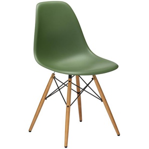Vitra Stuhl Eames Plastic Side Chair DSW 83x46.5x55 cm forest grün, Gestell: Ahorn, Designer Charles & Ray Eames