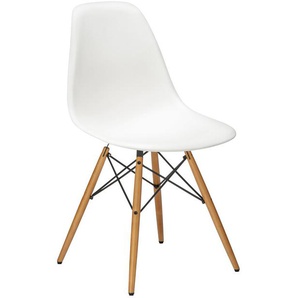 Vitra Stuhl Eames Plastic Side Chair DSW 83x46.5x55 cm, Gestell: Ahorn, Designer Charles & Ray Eames