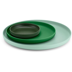 Vitra Tablett Trays dunkelgrün, grün, hellgrün, Designer Jasper Morrison, 3 cm