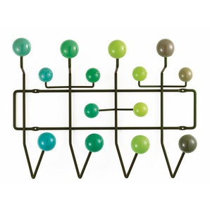 Vitra Wandgarderobe Hang it all Holzkugeln grün, Designer Charles & Ray Eames, 37x50x17 cm