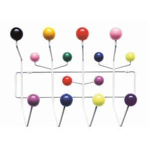 Vitra Wandgarderobe Hang it all Holzkugeln bunt mehrfarbig, Designer Charles & Ray Eames, 37x50x17 cm