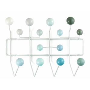 Vitra Wandgarderobe Hang it all Holzkugeln weiß/blau, Designer Charles & Ray Eames, 37x50x17 cm