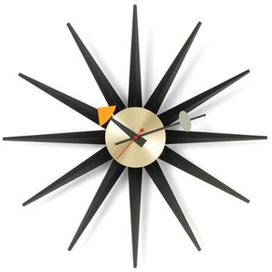 Vitra Wanduhr Sunburst Clock schwarz/Messing, Designer George Nelson