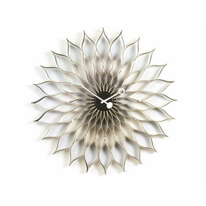 Vitra Wanduhr Sunflower Clock Birkenschichtholz weiß, Designer George Nelson, 7 cm