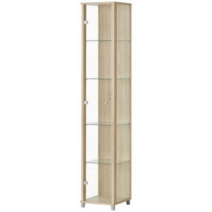 Vitrine  1-türig  BEN ¦ holzfarben ¦ Maße (cm): B: 32 H: 172 T: 33.0