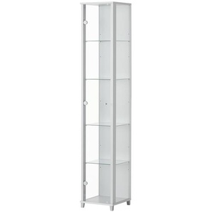Vitrine  1-türig  BEN ¦ silber ¦ Maße (cm): B: 32 H: 172 T: 33.0