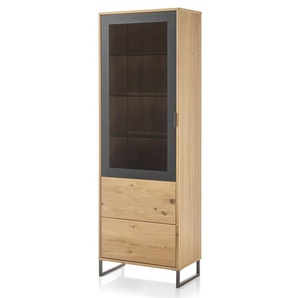 Vitrine Alan, Balkeneiche/anthrazit