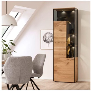 Vitrine Andra, Eiche rustico/anthrazit, 207 cm