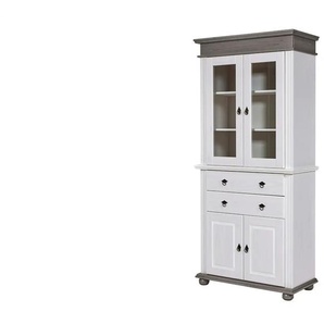 Vitrine  aus Massivholz Fehmarn ¦ Maße (cm): B: 100,7 H: 220 T: 46.3