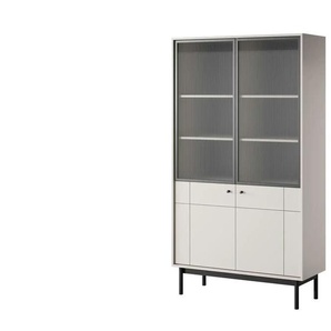 Vitrine ¦ beige ¦ Maße (cm): B: 104 H: 185