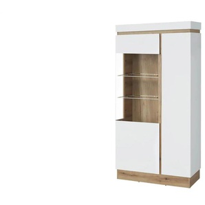 Vitrine breit  Caorle ¦ weiß ¦ Maße (cm): B: 104 H: 201 T: 40.0