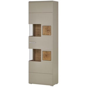 Vitrine  Cortina ¦ grau ¦ Maße (cm): B: 65 H: 205 T: 37.0