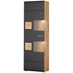 Vitrine  Cortina ¦ schwarz ¦ Maße (cm): B: 65 H: 205 T: 37.0