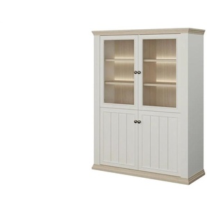 Vitrine  Countryside ¦ weiß ¦ Maße (cm): B: 119,5 H: 156,1 T: 43.5