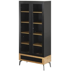 Vitrine  Enego ¦ schwarz ¦ Maße (cm): B: 90 H: 197 T: 40.0